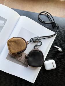 Túi Đựng Đồ Mini Bằng Da Bò Đầu Lớp Cổ Điển Retro Vintage Túi Đựng Tai Nghe Cổ Điện Thoại Di Động Túi Đựng Tiền Xu Túi Đeo Cổ