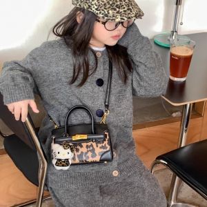 Stylish Mini Color Block Childrens Crossbody Bag