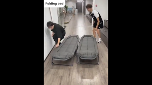 SimpleJoy Foldable Bed Heavy-Duty Single Bed & Chair for Camping Office Home – Portable Load Capacity 300kg