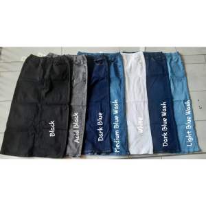 Skirt Long Jeans Women Plus Size Thick Denim Material A cutting High Waist Elastic (2XL-5XL)