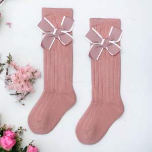 Baby And Kids 6-24 Months Old Girl Fashion Cute Bow Knee High Socks Cotton Socks Quality AS-530