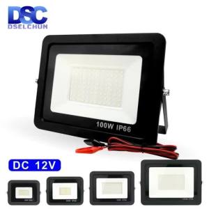 DSELCHUN | DC12V Led Flood Light 20W 30W 50W 100W Outdoor Floodlight Spotlight IP66 Waterproof Light Reflector Portable 12 Volt Led Lights