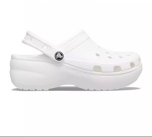 รองเท้าส้นสูง Cross classic platform clog สีขาว ส้นสูง4 1cm รองเท้ากันลื่น