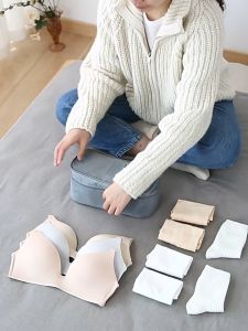 Túi Tiện Ích Đựng Đồ Lót Đi Du Lịch Màu Trơn - 100style