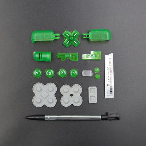 For NDSL Game Console Full Set Button Power ABXY L R D Pad Cross Key Conductive Rubber Pad Stylus Pen Replacement Parts