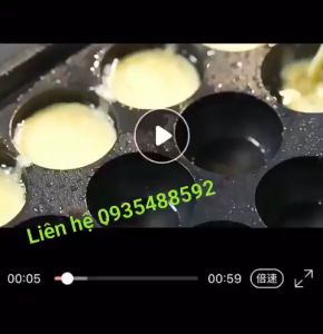 [Trả góp 0%]Máy làm bánh takoyaki 3 khuôn dùng điện hoặc điện 220v-bảo hành 12 tháng
