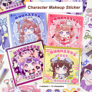 Nanafine【🚀Thai Shipping】Princess โฮมเมดเจ้าหญิงสาวน้อยแต่งตัวชุดสติ๊กเกอร์เครื่องเขียนสำหรับสาวส่วนบุคคลปริศนาสติกเกอร์เกมปริศนาการ์ตูนการศึกษาในช่วงต้นน่ารัก DIY Sticker
