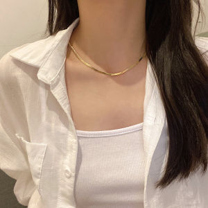 Elegant Snake Bone Necklace for Women Simple Minimalist Style Trendy Luxury Design Clavicle Chain Alloy/Silver/Gold Plated