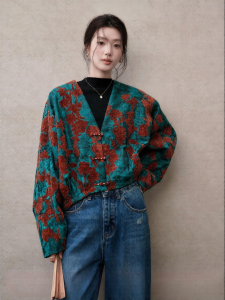 JK&JS | Áo Khoác Phong Cách Trung Quốc Retro Rộng Rãi