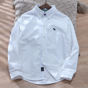 G Childrens Clothing Spring & Fall New Arrival Childrens Thin Pure Cotton White Shirt Boy Baby Youth Oxford Cloth Long Sleeves Shirt