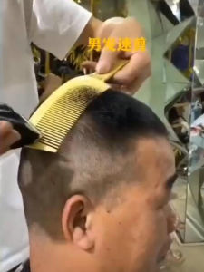 Arc Shaped Flat Top Hair Comb Mens Special Comb Curved Flat Head Comb S Shape Hair Cutting Comb Professional Barber Comb