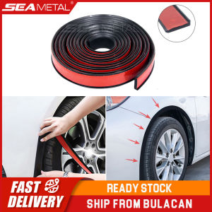 SEAMETAL Car Wheel Eyebrow Sticker Fender Bumper Protection Anti Scratch Rubber Seal Strip with Backing Adhesive Tape