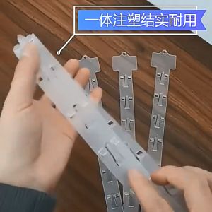 AYO 5 Pack Plastic Display Clip Strips for Retail Display Station Hanging Merchandise Strips