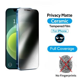 กระจกนิรภัยสำหรับ iPhone XR 11 12 16 13 14 15 Pro Max Xs Max X 14 15 16 6 7 8 Plus เต็มจอ ฟิล์มกันรอยหน้าจอความเป็นส่วนตัวป้องกันการแอบดู 360 องศา