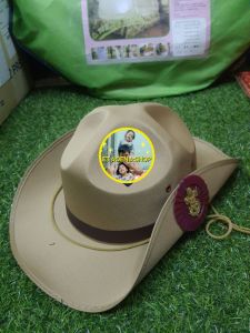 หมวกลูกเสือสามัญ ป.4-ป.6 หมวกปีกลูกเสือ ยี้ห้อ tigger boy วัสดุอย่างดี มีดอกจัน กับ หน้าเสือแถมให้ ใช้เรียนวิชาลูกเสือ