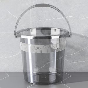 Transparent Thick Plastic Bucket for Home Use Bathing Washing Large Handheld Bucket Face Basin Student Dormitory Water Storage