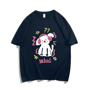 Retro American Style plus Size Womens T-Shirt Pink Short Sleeve Loose Design Sensation Couples Wear Korean Style Cotton round Neck