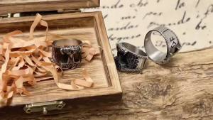 Vintage Vikings Norse Runes Thors Hammer Rings Mens Antique Steel Odins Crow Mjolnir Talisman Scandinavian Jewelry Male Gifts