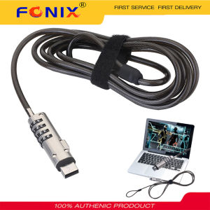 FONIX Laptop Cable Lock Computer Security Cable Lock  Alloy 4 Digital Password Anti Theft Notebook Protection Universal USB Cable Security Laptop Lock