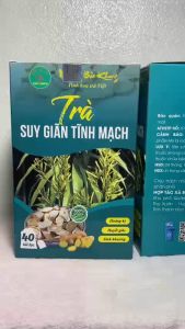Hộp 40 gói trà suy giãn tĩnh mạch Bảo Khang trà tăng cường lưu thông máu giảm nổi tĩnh mạch xanh