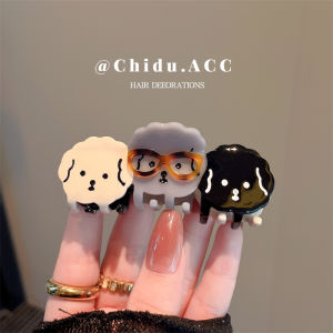 กิ๊บติดผมรูปสุนัขสีเทาขนาดเล็ก สไตล์เกาหลี กิ๊บติดผมรูปฉลาม ทรงครึ่งหัว สำหรับผู้หญิง แฟชั่นสุดเก๋ ดีไซน์เก๋ไก๋