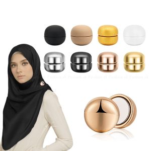 Magnetic Round Spray Paint Hijab Pin Brooch Scarf Pin M10077