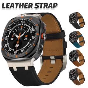 Luxury Leather Band For Samsung Galaxy Watch Ultra 47mm QuickFit Men Business Belt Correa For SAMSUNG GALAXY ULTRA 47MM Bracelet
