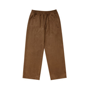 LUJIAMEN | Thickened Suede Knit Loose Straight Trousers Mens Pants
