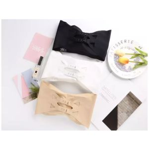 Malaysia 🇲🇾 Ready Stock Women Elastic Comfy Padded Strapless Seamless Tube Bra with 2 Hook Free Size