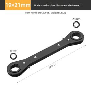 Rapid Ratchet Wrench Open Double Head Two-way Ratchet Wrench Dual-Purpose Automatic Plum Blossom Labor-Saving Auto Repair Tool