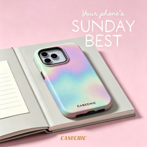 Potdemiel | Iridescent Bubble For 2 in 1 Flower Case For iPhone 17 16 15 14 13 Pro Max Luxury Phone Cover CaseChic