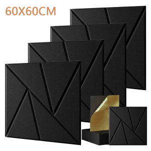 Acoustic Panels Self-Adhesive60X60CM Sound Proof PanelsDIY Soundproof Panels Noise Reduction for Wall Ceiling Decoration and Acoustic Treatment-Studios for BedroomOffices