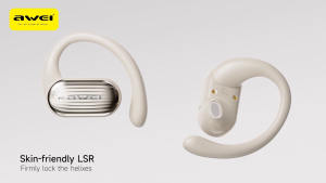 Awei T95 OWS Wireless Earphone 3D Surround Stereo Heavy Bass Low Latency Ear Hook Running Earpieces Bluetooth V5.3 IPX6 Waterproof Open Ear Sports Earbuds with Mic