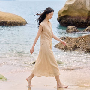 DESIGNICE | Viscose Elegant Flounce Sleeve Dress For Work and Casual