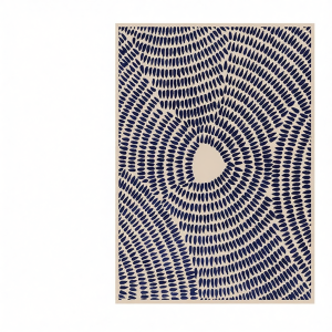 New Elegant Premium Blue Polka Dot Simple Carpet