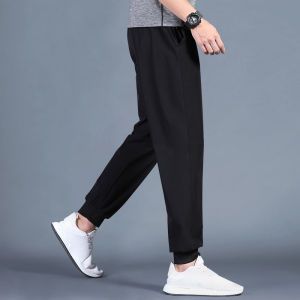 Quần Dài Thể Thao Nam Ice Silk Mùa Hè Mỏng Chạy Bộ Thể Dục Quần Dài Thoáng Khí Nhanh Khô Rộng Rãi Thường Ngày Mới