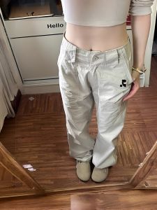 Restandrecreation Spring Autumn Niche Design Casual Pants Loose Straight Leg Fashionable Versatile High Waist Zipper Closure