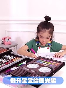 Childrens Mega ART Coloring Set 145 Pieces Crayon Oil Paint Stick Color Pencil Drawing Set Boys Girls Students Neon Book Ink Craft Washable Pencil Oil Stick Pastel Birthday Holiday Gift