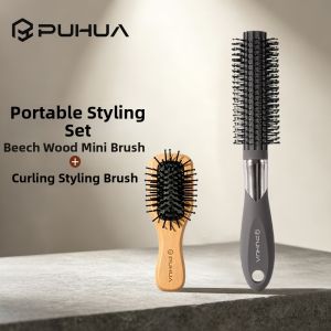 PUHUA | Portable Anti-Static Wooden Cushion Comb promote scalp health