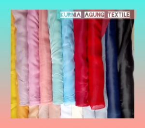 Kain Organza Premium Silk Kain Kaca per 0.5meter warna NAVY TERBARU 2023 Bahan Dress Outer Dekorasi Pesta Import