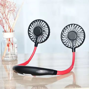 High Quality Headphone Design Hand Free Traveling Outdoor Portable Usb Rechargeable Led Neck Fan Mini Handheld Fan