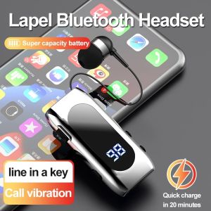 หูฟัง K55 Lavalier Business Bluetooth 5.2 สนทนา/ฟังเพลงได้นาน 20 ชั่วโมง จอแสดงผล LED แบบดิจิทัล หูฟังไร้สายพร้อมระบบตัดเสียงรบกวน