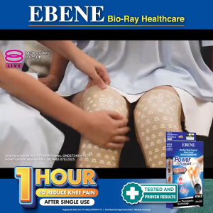 EBENE Metal Support Knee Guard With Bio-Ray (Black Color)