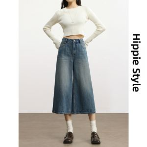 HIPPIE MISS | Wide Leg Cropped Jeans Women