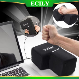 ECILY Big Enter Computer USB Super Large Enter key Release the Enter keyboard Nap Pillow customer service Programmer Stress Relief Tool