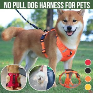 No Pull Dog Harness For Pets Harness For Walking Dogs Adjustable Belt Reflective  Durable Pet Accessories