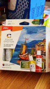 Màu nước dạng tuýp Gouache 5 màu - Deli C11-5 - VPP Ánh Dương