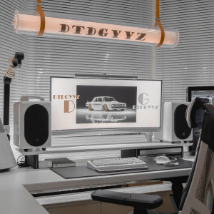 Laricare Desktop Storage Rack Table Set Elevated Rack Ins Accessible Luxury Double-Layer Monitor Computer Storage Rack