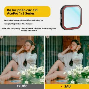 Bộ Lọc 4 Món Dành Cho Insta360 Luna Thiết Kế Khóa Từ Kép Điều Chỉnh Được ND2-32 CPL 3 Trong 1