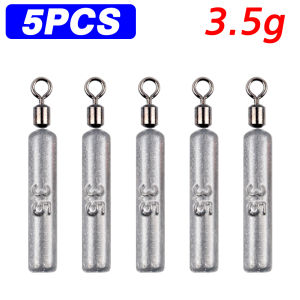 Fishing Weight 5PCS 3.5g 5g 7g 10g 14g 20g Tube Bullet Quick Rod Jig Head Casting Metal Tackle Kit Pesca Tool Plumb Pendant